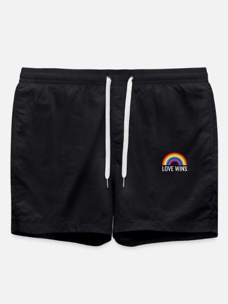 Love Wins - Badeshorts - Schwarz