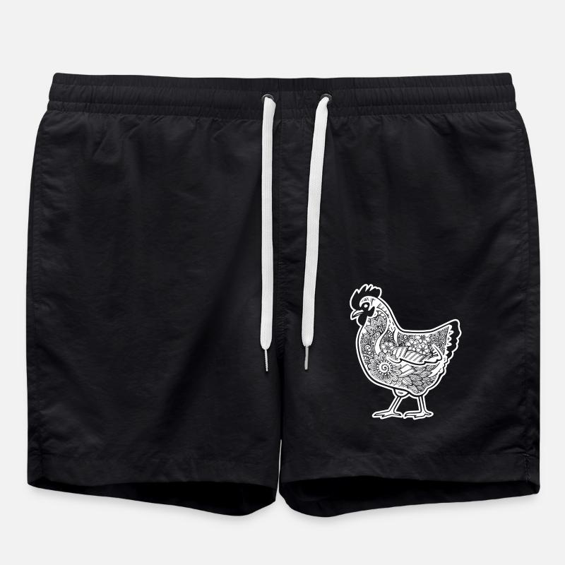 Poulet Poulet Motif floral - Short de bain - noir