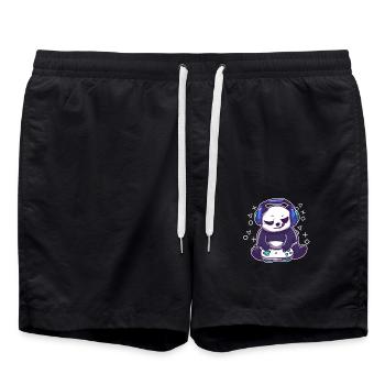 Cute Gaming Panda – Cadeau pour les joueurs - Short de bain - noir - Devant - AI Model Male 185 light (185cm)
