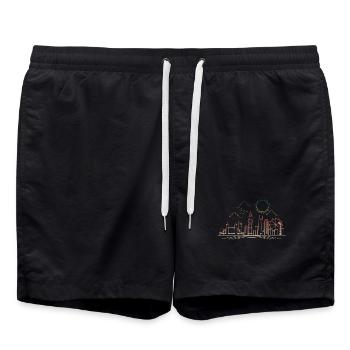 London - Badeshorts - Schwarz - Vorne - AI Model Male 185 light (185cm)