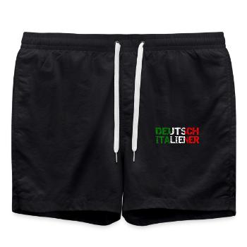 Deutsch Italiener - Badeshorts - Schwarz - Vorne - AI Model Male 185 light (185cm)