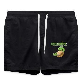 Lustiges Chillkröte Schildkröte Urlaub Chillen - Badeshorts - Schwarz - Vorne - AI Model Male 185 light (185cm)