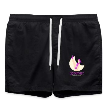 Gymnastics, children, gymnastics lovers - Swim Trunks - black - Front - AI Model Male 185 light (185cm)