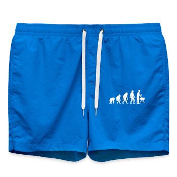 Barbecue Griller BBQ BBQ charcoal gift idea - Swim Trunks - cobalt blue - Front