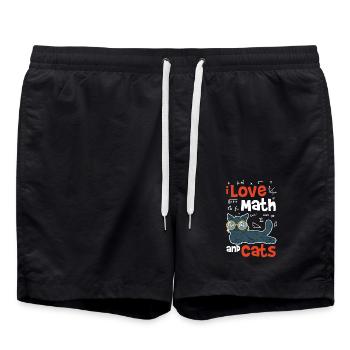 Mathe - Badeshorts - Schwarz - Vorne - AI Model Male 185 light (185cm)