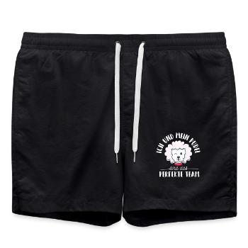 Moi et mon caniche sommes le caniche parfait de l'équipe - Short de bain - noir - Devant - AI Model Male 185 light (185cm)