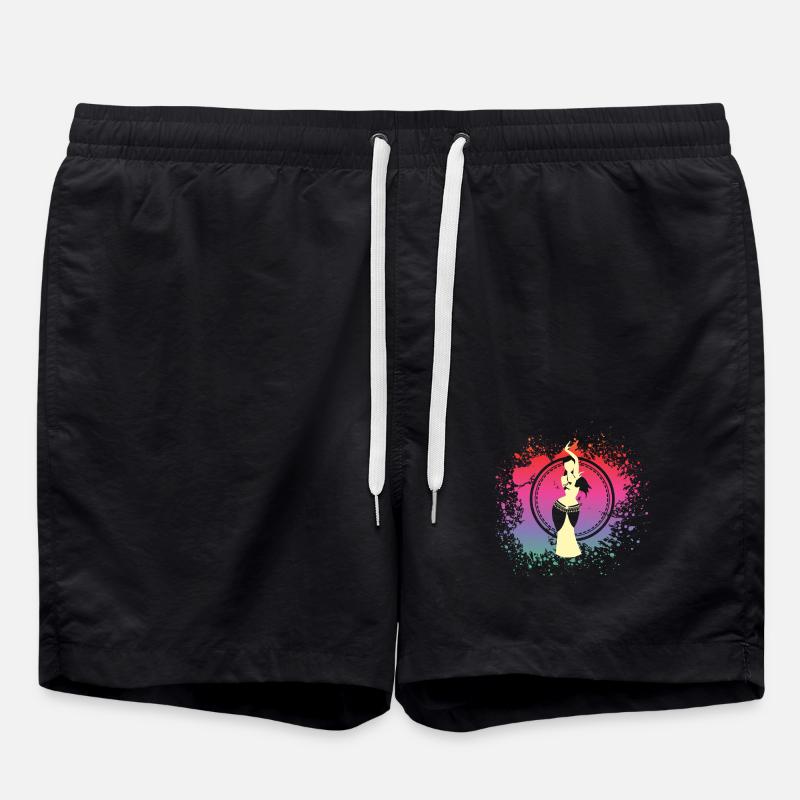 Belly dance design - Swim Trunks - black