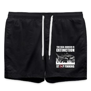 Shark sharks sharks shark sharks gift - Swim Trunks - black - Front - AI Model Male 185 light (185cm)