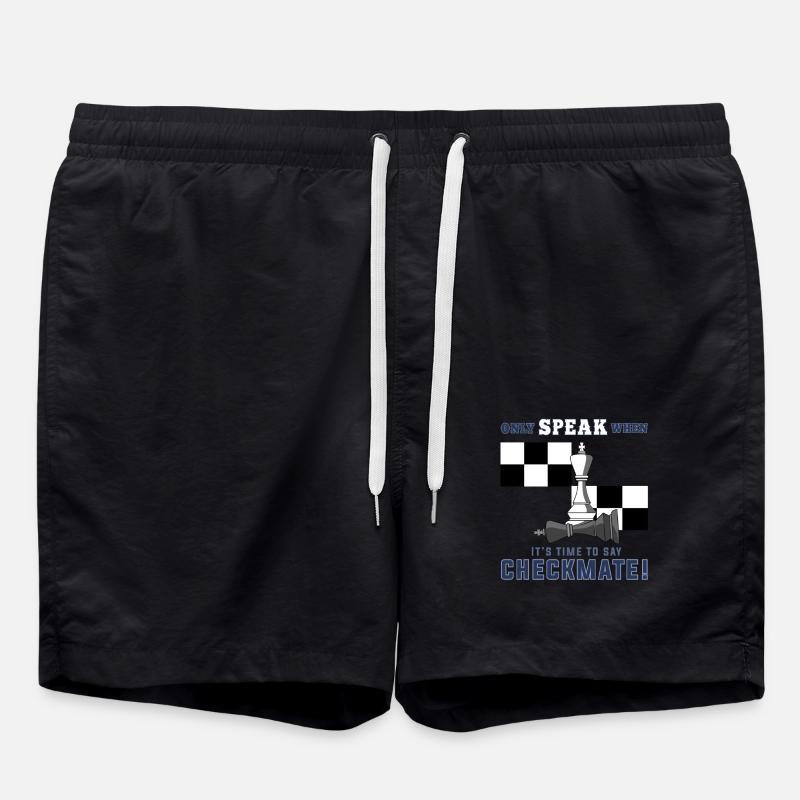 Chess, chess checkmate, chess pawns - Swim Trunks - black