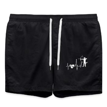 Battement de coeur de tir à l'arc - Short de bain - noir - Devant - AI Model Male 185 light (185cm)