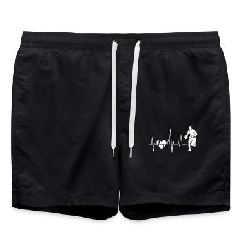 Basketball Basketball Heartbeat - Short de bain - noir - Devant - AI Model Male 185 light (185cm)