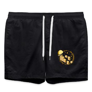 Maçons - Short de bain - noir - Devant - AI Model Male 185 light (185cm)