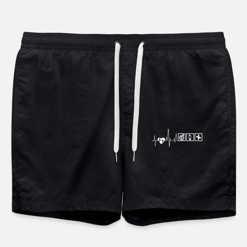 Geocaching Geocaching Herzschlag - Badeshorts - Schwarz