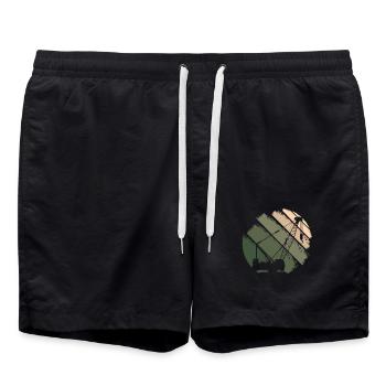 grue - Short de bain - noir - Devant - AI Model Male 185 light (185cm)