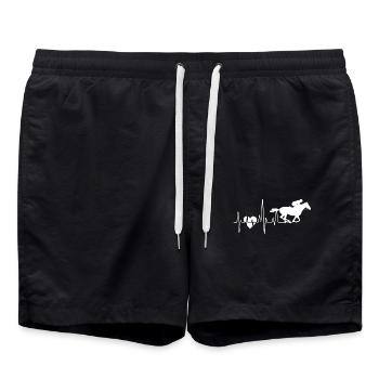 Les courses de chevaux Les courses de chevaux Heartbeat - Short de bain - noir - Devant - AI Model Male 185 light (185cm)