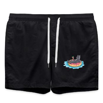 Cane Corso Donut Beach Vacation Summer Travel - Short de bain - noir - Devant - AI Model Male 185 light (185cm)