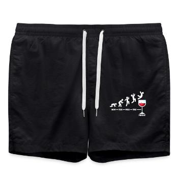 Wein Woche Freitag Wochenende Cooles Wein Geschenk - Badeshorts - Schwarz - Vorne - AI Model Male 185 light (185cm)