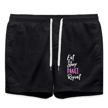Eat sleep dance repeat - Swim Trunks - black - Front - AI Model Male 185 light (185cm)
