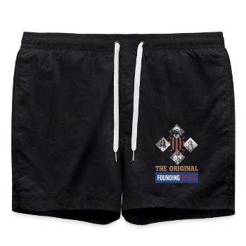 Columbus day, Columbus day indigenous, Columbus - Badeshorts - Schwarz - Vorne - AI Model Male 185 light (185cm)