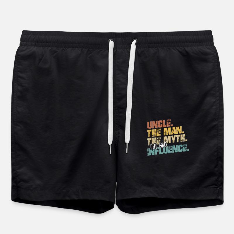 Onkel Geschenk Patenonkel Taufpate - Badeshorts - Schwarz