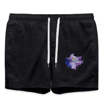 Be Different Sweet Bird Colibri Be Different Saying - Swim Trunks - black - Front - AI Model Male 185 light (185cm)