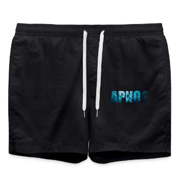 Apnea diving gift idea for divers - Swim Trunks - black - Front - AI Model Male 185 light (185cm)