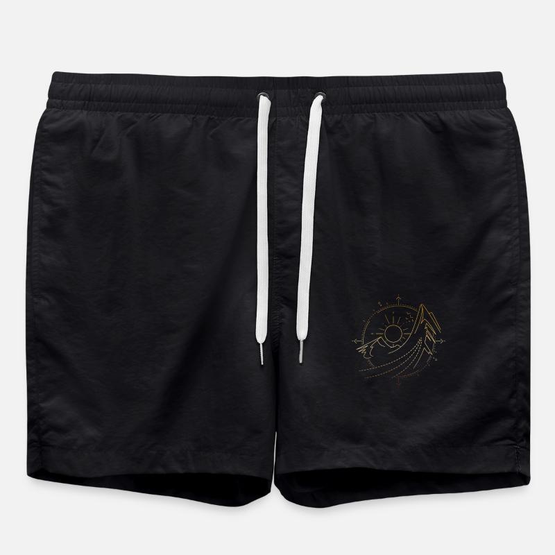 Hiking alps mountains - Swim Trunks - black