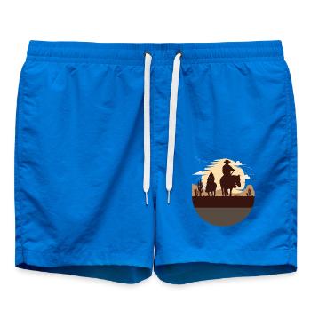 western riding, reining, quarter horse - Swim Trunks - cobalt blue - Front
