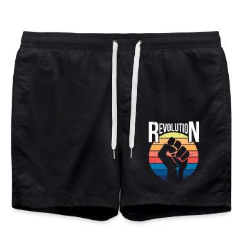 Revolution Retro Faust Geschenk - Badeshorts - Schwarz - Vorne - AI Model Male 185 light (185cm)