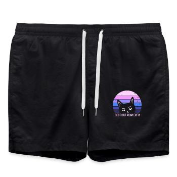 La mère de la meilleure Cat - Short de bain - noir - Devant - AI Model Male 185 light (185cm)