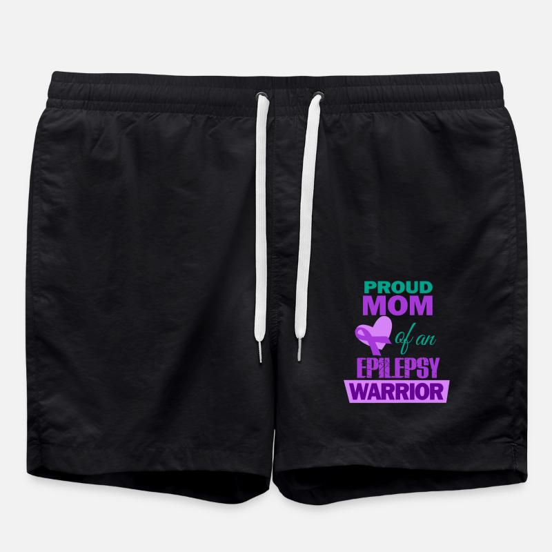 Epilepsie, Epilepsie Bewusstsein, violett - Swim Trunks - black