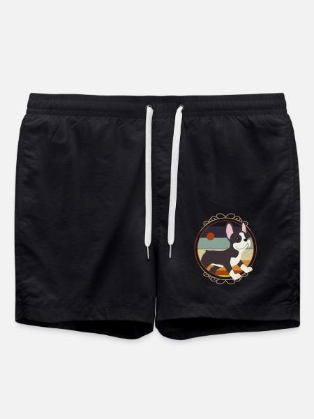 Boston Terrier, Boston Terrier Tierfreunde, Boston - Badeshorts - Schwarz