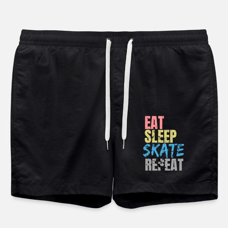 Eat Sleep Skate Repeat - Badeshorts - Schwarz
