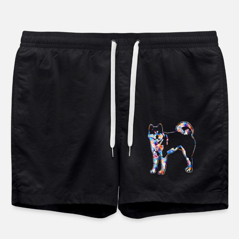Chemises géométriques Akita - Short de bain - noir