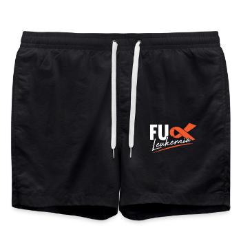 Blood Cancer Leukemia Cancer Fight Against Fuck Gift - Swim Trunks - black - Front - AI Model Male 185 light (185cm)