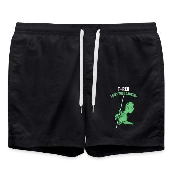 Danse de pole dance - Short de bain - noir - Devant - AI Model Male 185 light (185cm)
