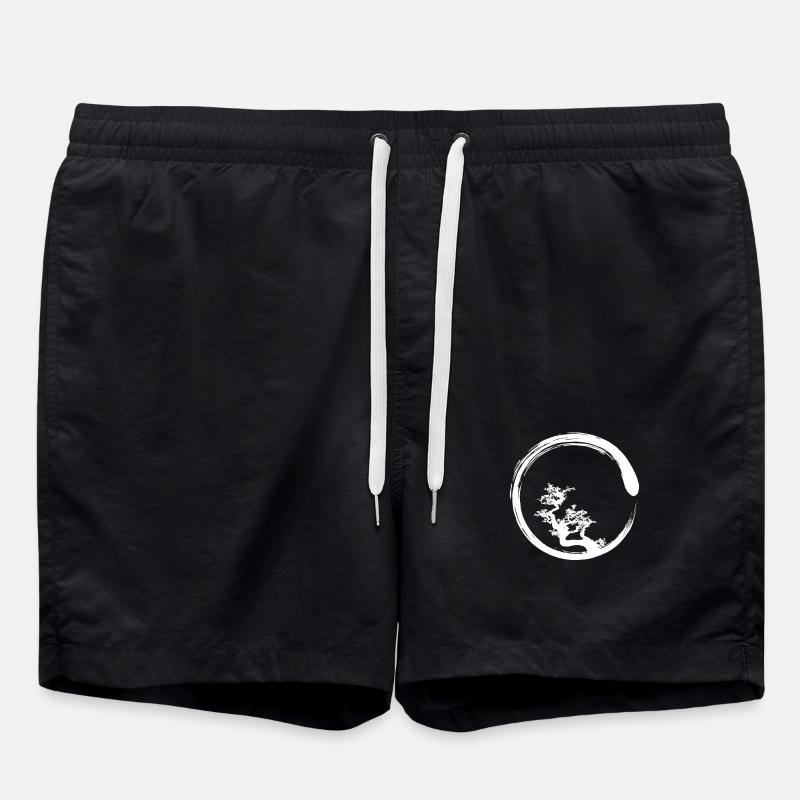 Zen Circle Bonzai - Swim Trunks - black