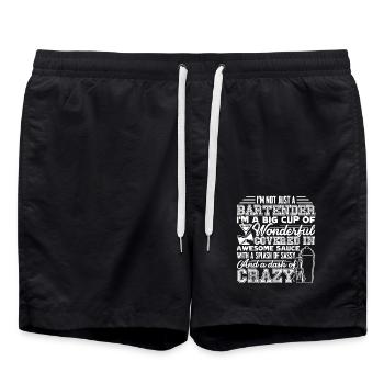 Bartender I'm Not Just A Bartender - Swim Trunks - black - Front - AI Model Male 185 light (185cm)