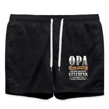 Opa Geschenk Geburtstag Geschenkidee - Badeshorts - Schwarz - Vorne - AI Model Male 185 light (185cm)