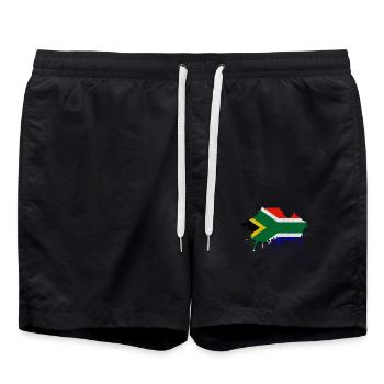 Cape Town Skyline South Africa Flag Flag Cape Town - Swim Trunks - black - Front - AI Model Male 185 light (185cm)