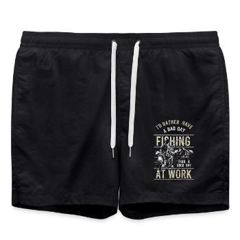 Pêche Pêche Cadeau De Pêche Drôle De Sorts Cadeau - Short de bain - noir - Devant - AI Model Male 185 light (185cm)