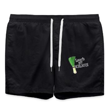 Lauch Mit Schlauch Fitness Lustiges Geschenk Dünn - Badeshorts - Schwarz - Vorne - AI Model Male 185 light (185cm)