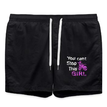 Fille de motocross - Short de bain - noir - Devant - AI Model Male 185 light (185cm)