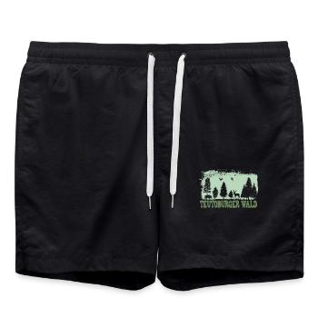 Teutoburger Wald - Badeshorts - Schwarz - Vorne - AI Model Male 185 light (185cm)