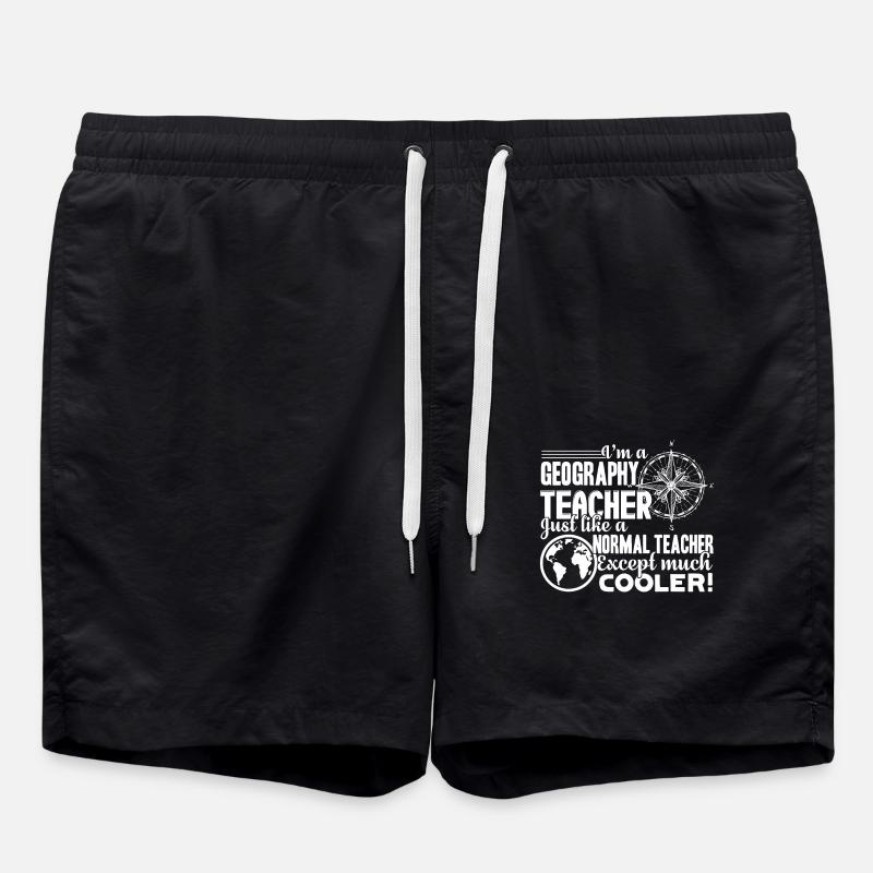 Geographie Lehrer Cooler Shirts - Badeshorts - Schwarz