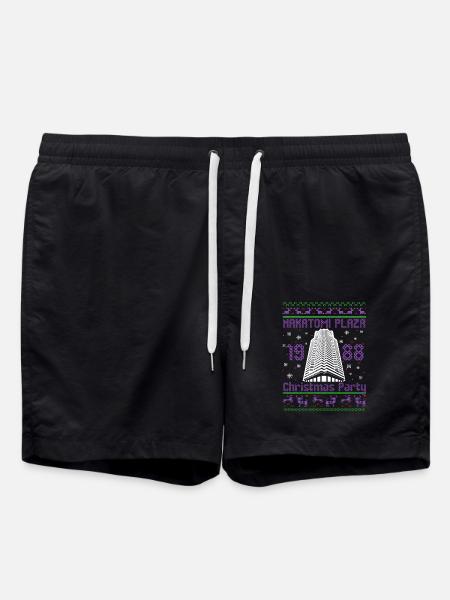 Nakatomi Plaza Christmas Party 1988 Ugly Christmas - Badeshorts - Schwarz