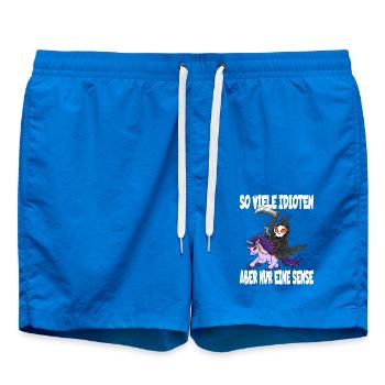 So Viele Idioten Und Nur eine Sense Design - Badeshorts - Cobalt blue - Vorne