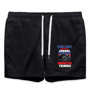 Monster truck pour garçons - Short de bain - noir - Devant - AI Model Male 185 light (185cm)