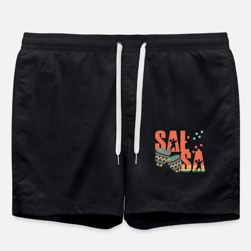 Salsa, Salsa tanzen, dance - Swim Trunks - black