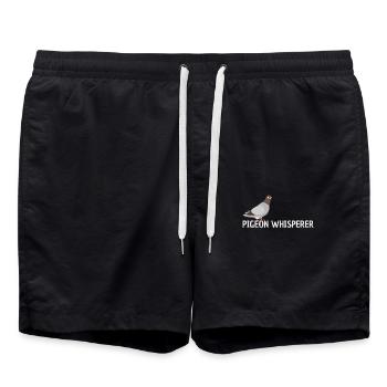Murmures de pigeons - Short de bain - noir - Devant - AI Model Male 185 light (185cm)